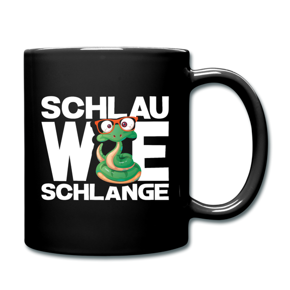 Schlau wie Schlange - Tasse einfarbig - Schwarz