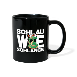 Schlau wie Schlange - Tasse einfarbig - Schwarz