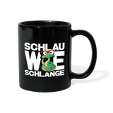 Schlau wie Schlange - Tasse einfarbig - Schwarz