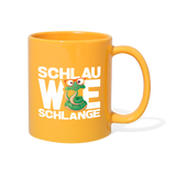 Schlau wie Schlange - Tasse einfarbig - Sonnengelb