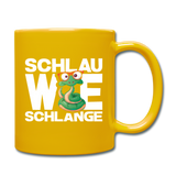 Schlau wie Schlange - Tasse einfarbig - Sonnengelb