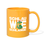 Schlau wie Schlange - Tasse einfarbig - Sonnengelb