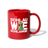 Schlau wie Schlange - Tasse einfarbig - Rot