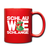 Schlau wie Schlange - Tasse einfarbig - Rot