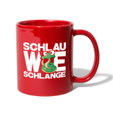 Schlau wie Schlange - Tasse einfarbig - Rot