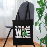 Schlau wie Schlange - Stoffbeutel - Schwarz