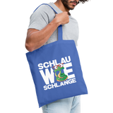 Schlau wie Schlange - Stoffbeutel - Hellblau