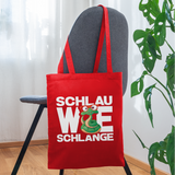 Schlau wie Schlange - Stoffbeutel - Rot