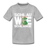 Schlau wie Schlange - Teenager Premium T-Shirt - Grau meliert