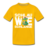 Schlau wie Schlange - Teenager Premium T-Shirt - Sonnengelb