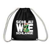 Schlau wie Schlange - Turnbeutel - Schwarz