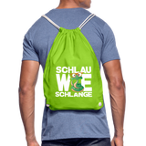 Schlau wie Schlange - Turnbeutel - Neongrün