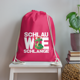 Schlau wie Schlange - Turnbeutel - Fuchsia