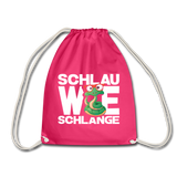 Schlau wie Schlange - Turnbeutel - Fuchsia