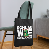 Schlau wie Schlange - Bio-Stoffbeutel - Schwarz