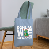 Schlau wie Schlange - Bio-Stoffbeutel - Blaugrau