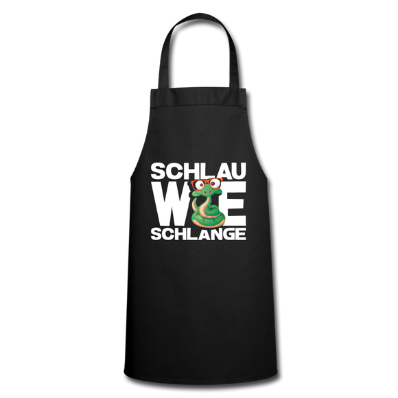 Schlau wie Schlange - Kochschürze - Schwarz