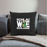 Schlau wie Schlange - Sofakissen mit Füllung 44 x 44 cm - Schwarz