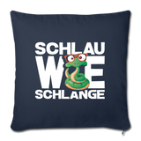 Schlau wie Schlange - Sofakissen mit Füllung 44 x 44 cm - Navy