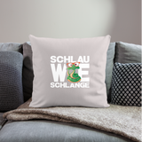 Schlau wie Schlange - Sofakissen mit Füllung 44 x 44 cm - helles Taupe