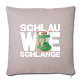 Schlau wie Schlange - Sofakissen mit Füllung 44 x 44 cm - helles Taupe