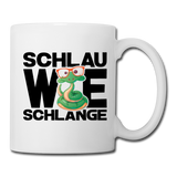 Schlau wie Schlange - Tasse - Weiß