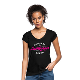 Hamburger Deern PINK - Frauen Vintage T-Shirt - Schwarz