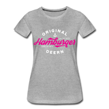 Hamburger Deern Pink - Frauen Premium T-Shirt - Grau meliert