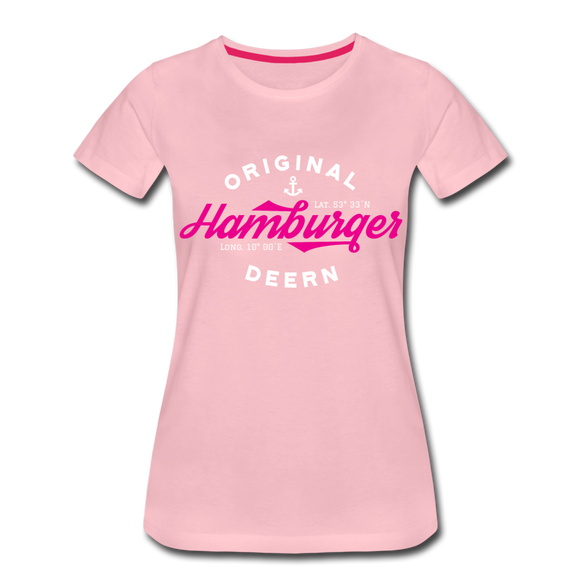 Hamburger Deern Pink - Frauen Premium T-Shirt - Hellrosa