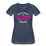 Hamburger Deern Pink - Frauen Premium T-Shirt - Blau meliert