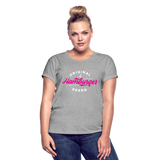 Hamburger Deern PINK - Frauen Oversize T-Shirt - Grau meliert