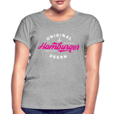 Hamburger Deern PINK - Frauen Oversize T-Shirt - Grau meliert