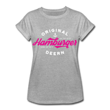 Hamburger Deern PINK - Frauen Oversize T-Shirt - Grau meliert