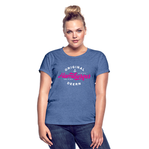 Hamburger Deern PINK - Frauen Oversize T-Shirt - Denim meliert