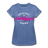 Hamburger Deern PINK - Frauen Oversize T-Shirt - Denim meliert