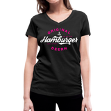 Hamburger Deern - Frauen Bio-T-Shirt mit V-Ausschnitt von Stanley & Stella - Schwarz