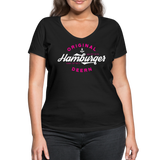 Hamburger Deern - Frauen Bio-T-Shirt mit V-Ausschnitt von Stanley & Stella - Schwarz