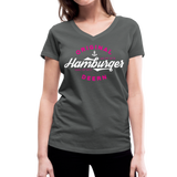 Hamburger Deern - Frauen Bio-T-Shirt mit V-Ausschnitt von Stanley & Stella - Anthrazit