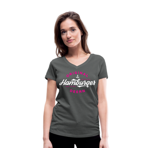 Hamburger Deern - Frauen Bio-T-Shirt mit V-Ausschnitt von Stanley & Stella - Schwarz