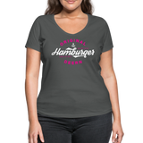 Hamburger Deern - Frauen Bio-T-Shirt mit V-Ausschnitt von Stanley & Stella - Anthrazit