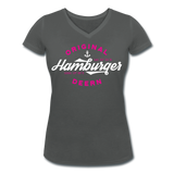 Hamburger Deern - Frauen Bio-T-Shirt mit V-Ausschnitt von Stanley & Stella - Anthrazit