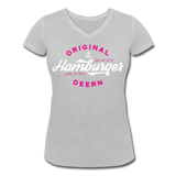 Hamburger Deern - Frauen Bio-T-Shirt mit V-Ausschnitt von Stanley & Stella - Grau meliert