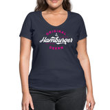 Hamburger Deern - Frauen Bio-T-Shirt mit V-Ausschnitt von Stanley & Stella - Navy