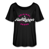 Hamburger Deern - Frauen T-Shirt mit Fledermausärmeln von Bella + Canvas - Schwarz