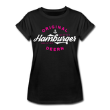 Hamburger Deern - Frauen Oversize T-Shirt - Schwarz