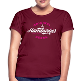 Hamburger Deern - Frauen Oversize T-Shirt - Bordeaux