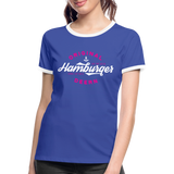 Hamburger Deern - Frauen Kontrast-T-Shirt - Blau/Weiß