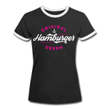 Hamburger Deern - Frauen Kontrast-T-Shirt - Schwarz/Weiß