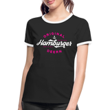 Hamburger Deern - Frauen Kontrast-T-Shirt - Schwarz/Weiß