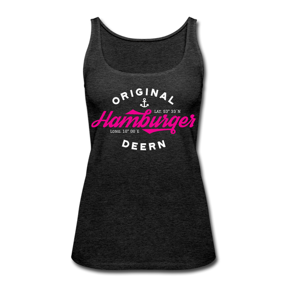 Hamburger Deern PINK - Frauen Premium Tank Top - Anthrazit